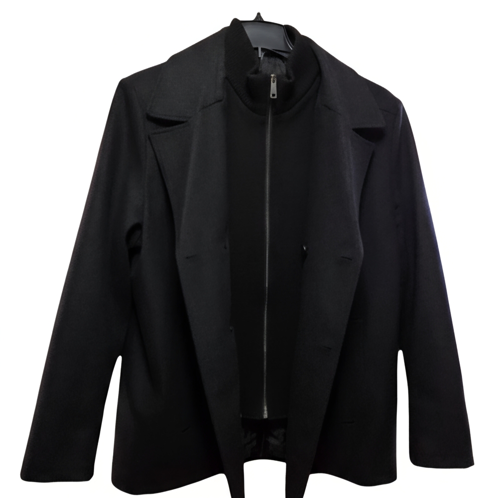 Kenneth Cole Charcoal Black Peacoat (Formal/Casual)